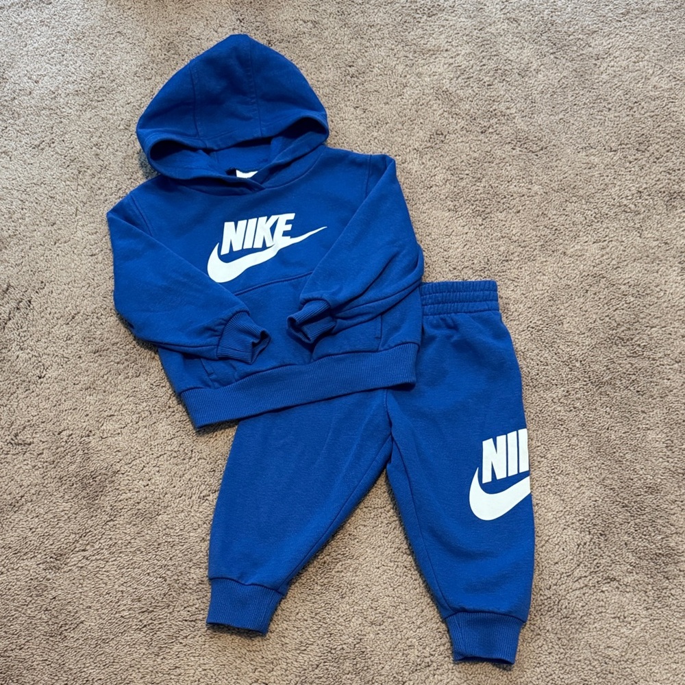 Nike Kids Royal Blue Hoodie and Joggers Set